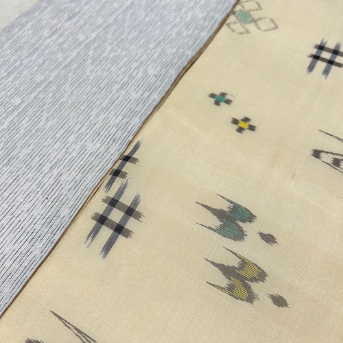 No.1660アドラス絣 竹綿 半幅帯☆兵児帯ハンドメイド - メルカリ