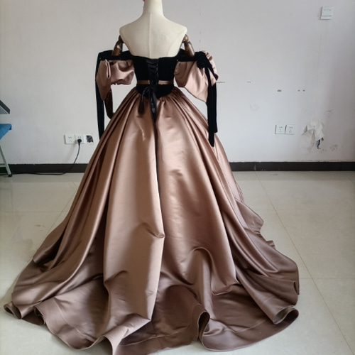 【美品】パーティードレス　カーキ パーティードレス 結婚式 ワンピース[品番：ZY000004087]｜GIRL