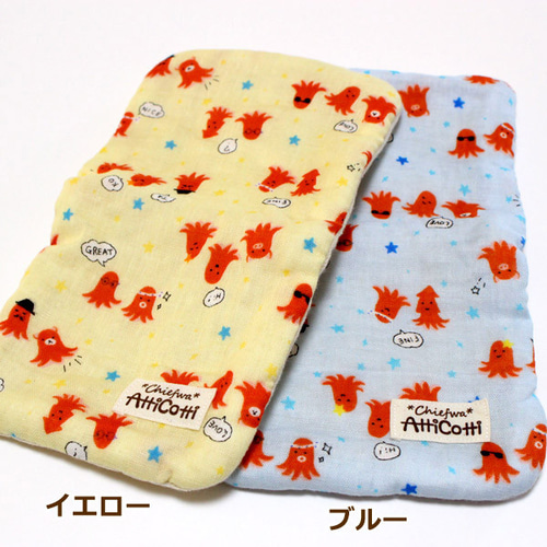 専用❤みかん❤もっちりニット×雲の６重ガーゼ⭐ハンドタオル❤シマエナガ＊赤 専用❤みかん❤もっちりニット×雲の6重ガーゼ⭐ハンドタオル