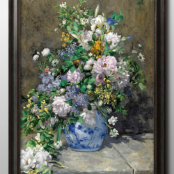 額装アメリカで版画化された花の絵 絵画 花 フラワー フラワー