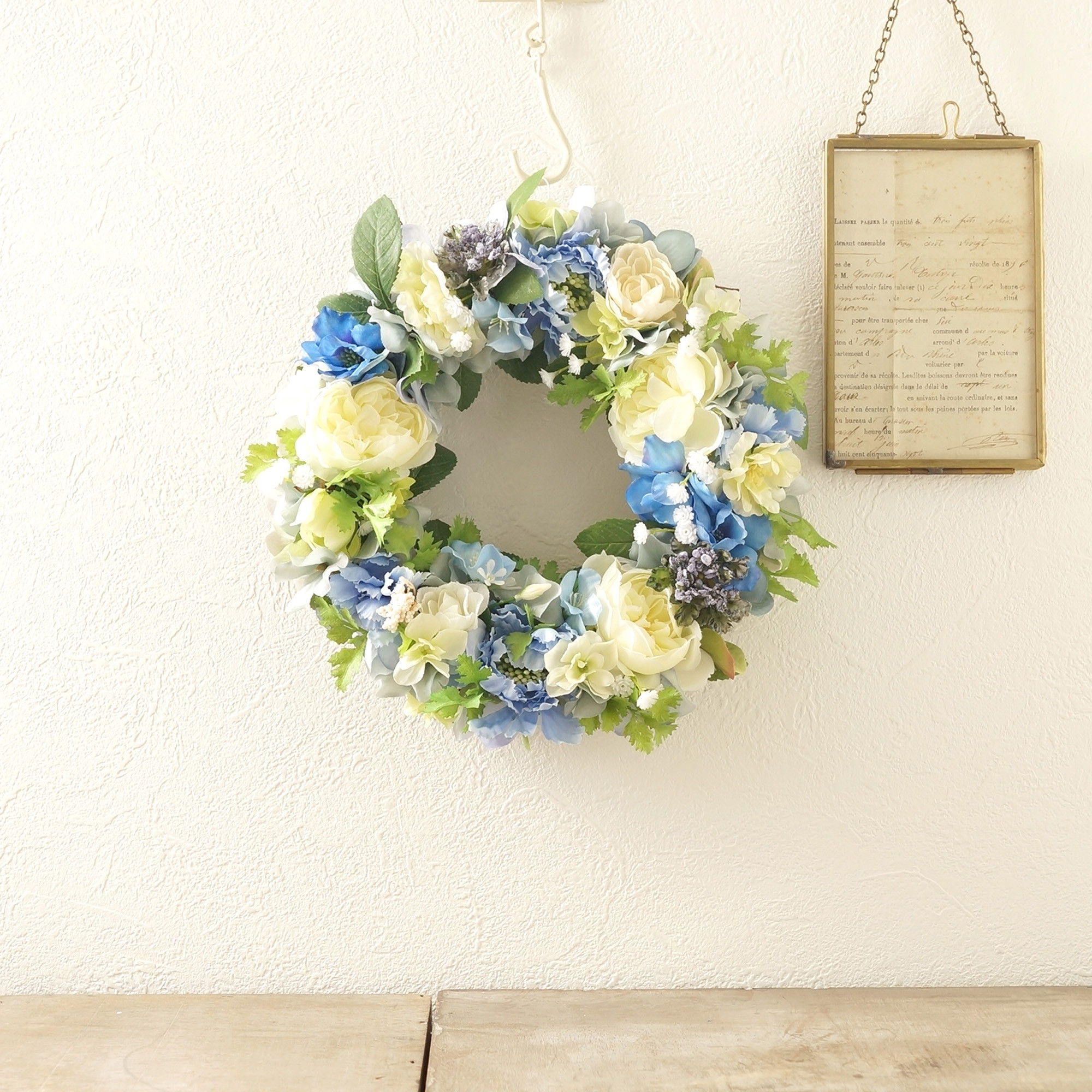 絵画スーザン•サハール作 ホワイトリリーズ&リース 絵画スーザン