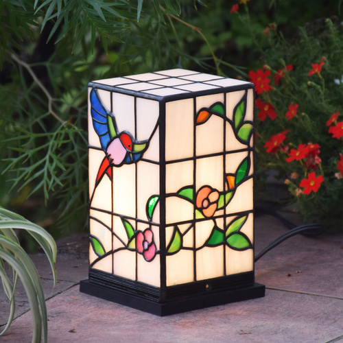 ステンドグラスガーデンライト 行燈 4kBAD屋外用 防雨型 屋外 照明