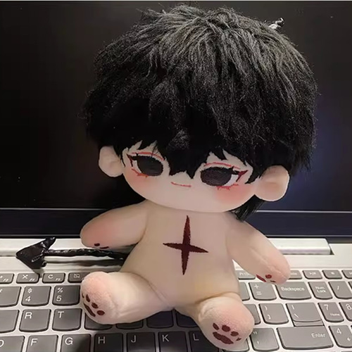 海外並行輸入正規品 着せ替えぬいぐるみ 20cmぬいぐるみ アク 角 黒髪黒目 悪魔少年 ぬいぐるみ
