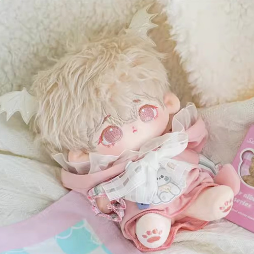 20cmぬいぐるみ 着せ替えぬいぐるみ モビ 魅魔少年 ベージュ色髪桃色目