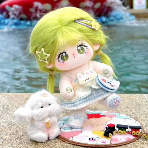 無属性 ぬいぐるみ 20cm 着せ替えぬいぐるみ 茶髪緑の目女の子