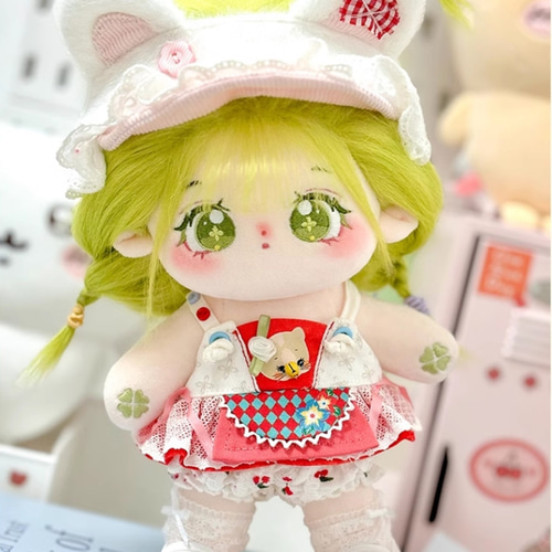 20cmぬいぐるみ 着せ替えぬいぐるみ 茶々子 緑髪緑目 元気少女 20cmぬいぐるみ 着せ替えぬいぐるみ 茶々子 緑髪緑目 元気少女