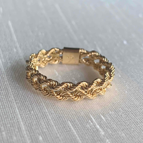 18金【ゴールドチェーンリング 15号】イエローゴールド K18刻印入 新品！ 地金＊18金【ゴールドチェーンリング 15号】Yゴールド K18刻印入 新品！