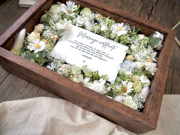 【A4 90本分】ゲスト参加型結婚証明書45名様〜分✴︎ green A4サイズ We and here