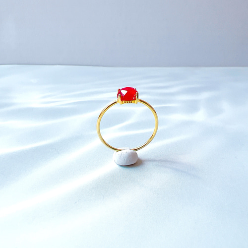 ✤天然石 アクアカルセドニー レクタングル ベゼル リング✤ ✤天然石 アクアカルセドニー レクタングル ベゼル リング✤