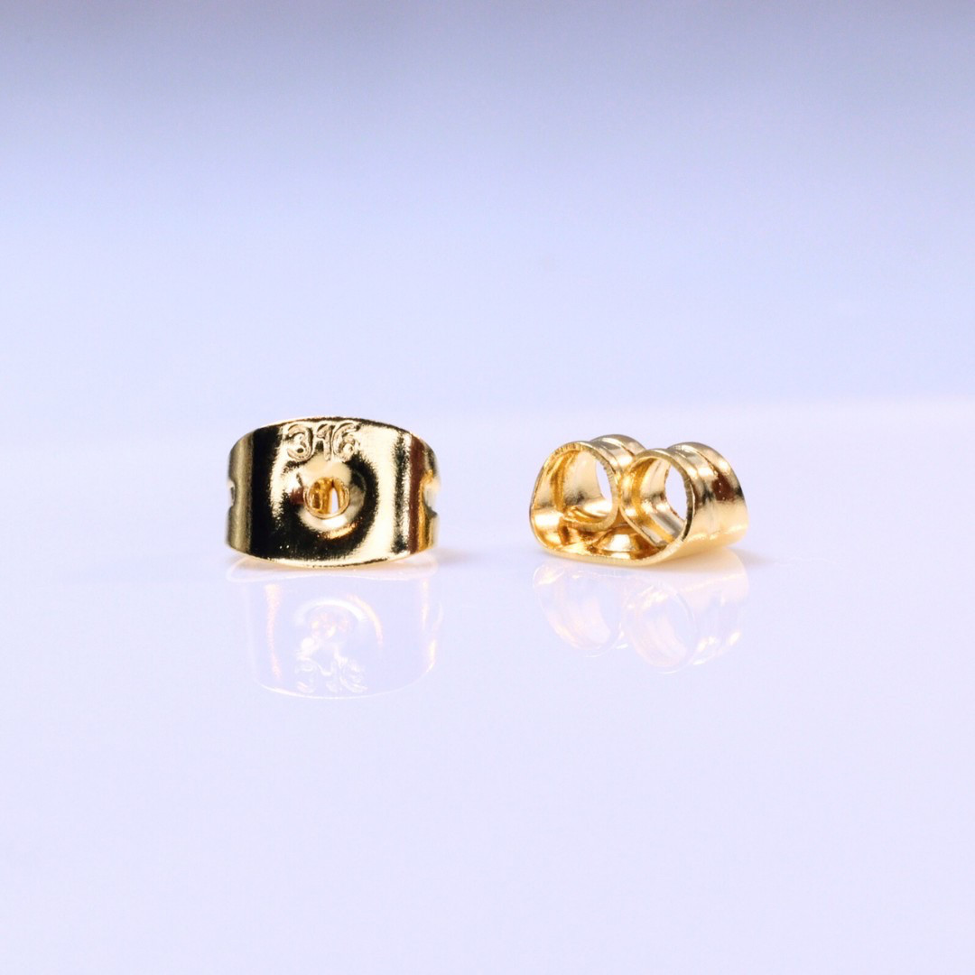 「つけっぱなしOK」サージカルステンレス316L モアサナイト　スタッドピアス　5mm イエローゴールド