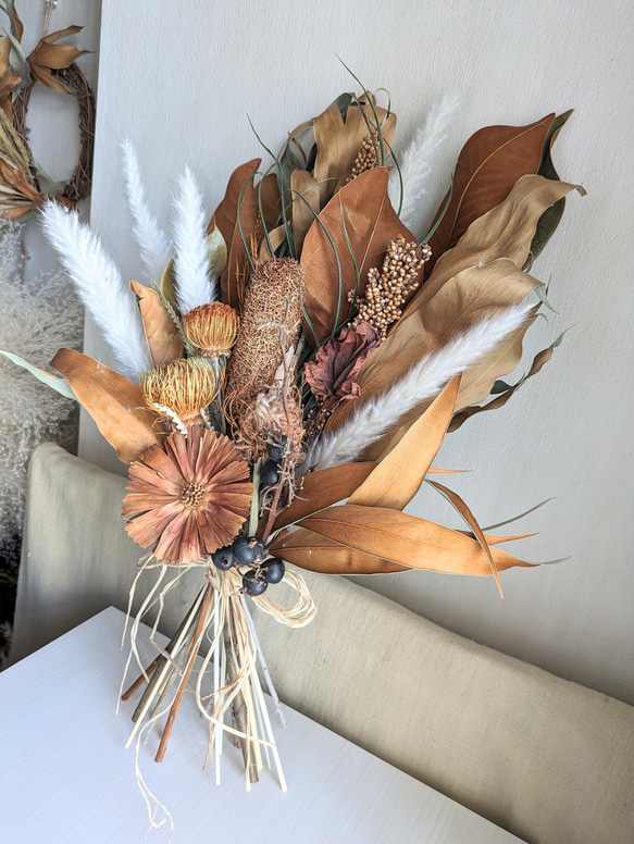 ウェディングブーケ＆ブートニア 花・木の実・枝葉・果実 G1205930759(9230円)