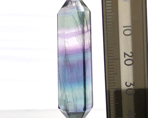 穴あきフローライトダブルポイント[194] 47mm ルース ／天然石