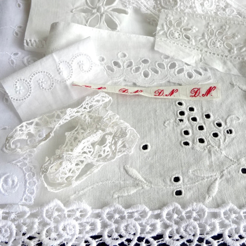 1900年代 フランス レース 12点 刺繍 綿レース 装身具