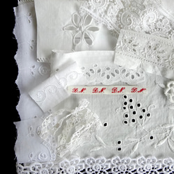 バテンレーステーブルクロス ロング 白系刺繍コットン テーブル