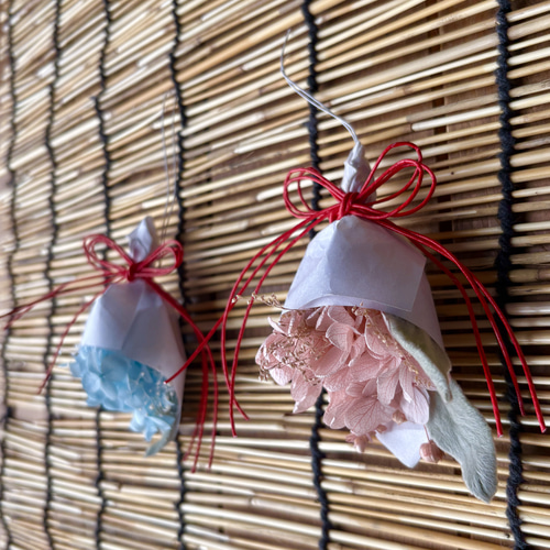 再出品 ミニ紫陽花守り☆6月の6がつく日にに吊るすおまじない 4色から
