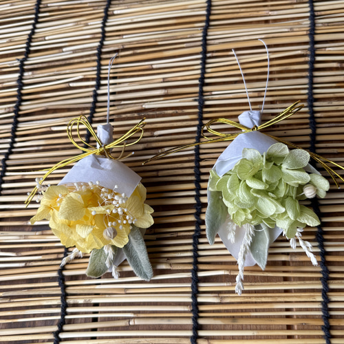 再出品 ミニ紫陽花守り☆6月の6がつく日にに吊るすおまじない 4色から