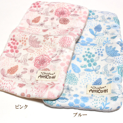 8重 ガーゼハンカチ フォレスト フラワー 花柄 ハンドメイド