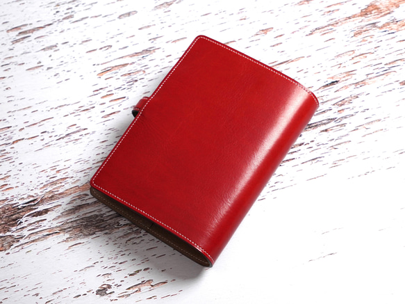 【システム手帳】#04 バイブルサイズ▪️総手縫い 表面 INDUSTRIA CONCERIA LA