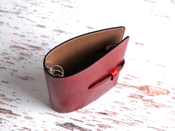 【システム手帳】#04 バイブルサイズ▪️総手縫い 表面 INDUSTRIA CONCERIA LA