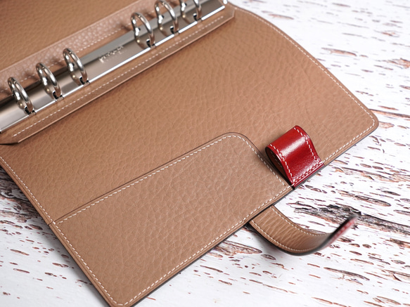 【システム手帳】#04 バイブルサイズ▪️総手縫い 表面 INDUSTRIA CONCERIA LA