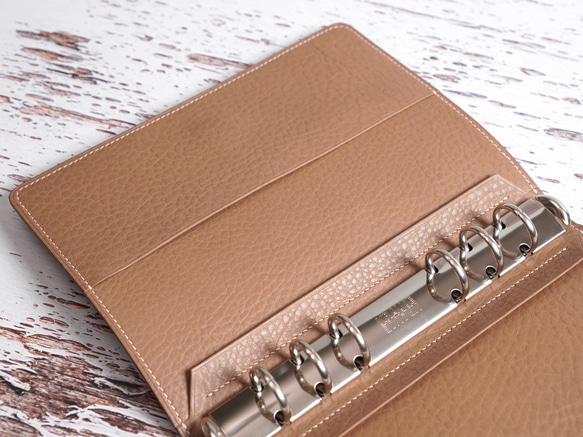 【システム手帳】#04 バイブルサイズ▪️総手縫い 表面 INDUSTRIA CONCERIA LA