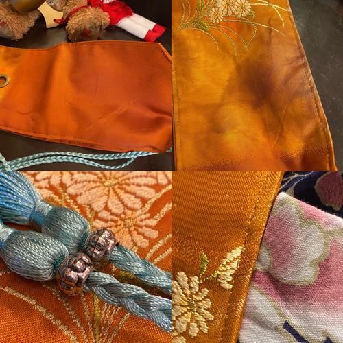 和洋折衷 浴衣 リメイク ワンピース ドレス 名古屋帯サッシュベルト  