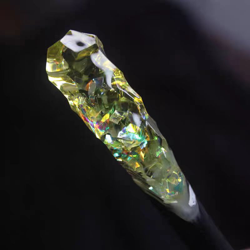 ハンドメイド かんざし 星雲 手作り 木簪 紫檀 樹脂 マジェステ 和装髪飾り ヘアアクセサリー 恋人 誕生日 周年記念