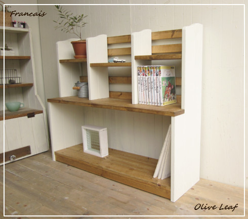 サイズ、デザインオーダー可！○デザインラックW78○シャビーブラウン