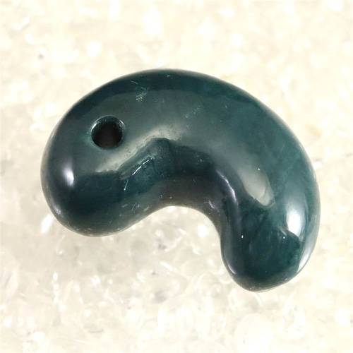 出雲碧玉 出雲石 32mm勾玉 ディレクトリーカード付 12.76g #24695