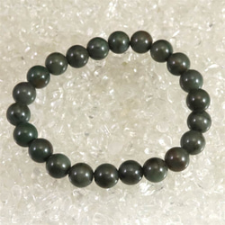 日本銘石 希少！島根県産 出雲碧玉　8mm　天然石ブレスレット　パワーストーン 島根県 出雲碧玉 出雲石 8mm玉ブレスレット 証明書付 18.7g【榎本通商