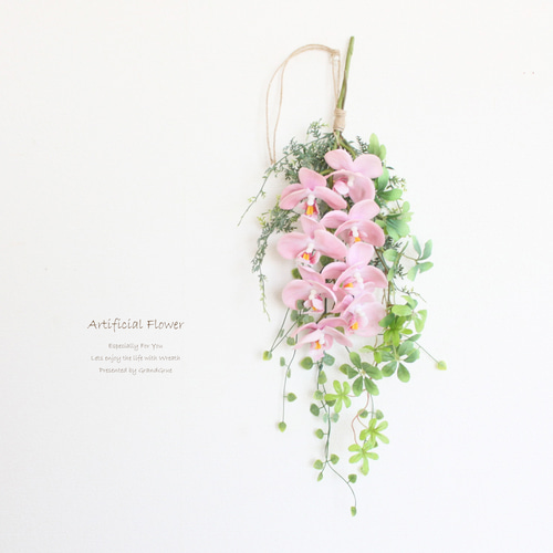 フラワー・リース 397 プリザーブドフラワー リース (L) ホワイト×グリーン【専用ボックス