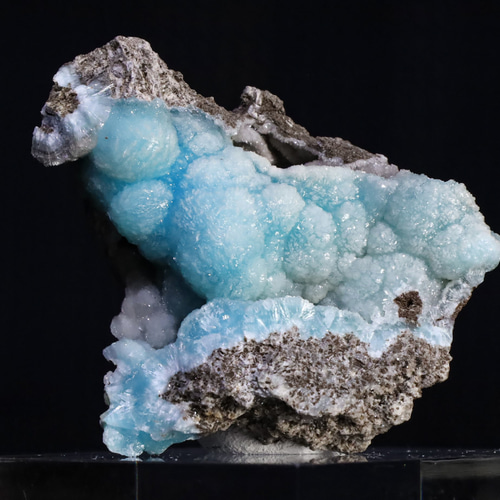 キラキラした心地よいブルー 天然 ヘミモルファイト（異極鉱）54g