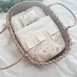 山田　お人形用クーファンベージュ 選べるクーファン♡お人形用クーファン♡ベージュチェック