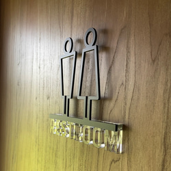 (送料無料)ルームサインドア用 3Dアイコン クリア文字　13種類 6枚目の画像