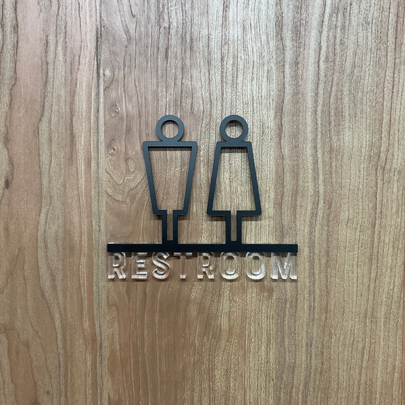 (送料無料)ルームサインドア用 3Dアイコン クリア文字　13種類 3枚目の画像