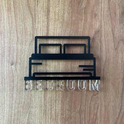 (送料無料)ルームサインドア用 3Dアイコン クリア文字　13種類 11枚目の画像