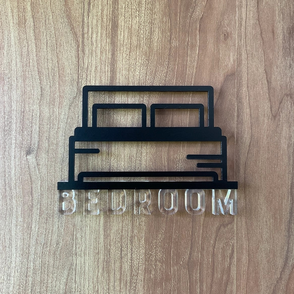 (送料無料)ルームサインドア用 3Dアイコン クリア文字　13種類 11枚目の画像