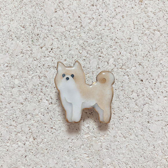 七宝焼 柴犬 ブローチ mino 通販 17809645｜Creema(クリーマ)