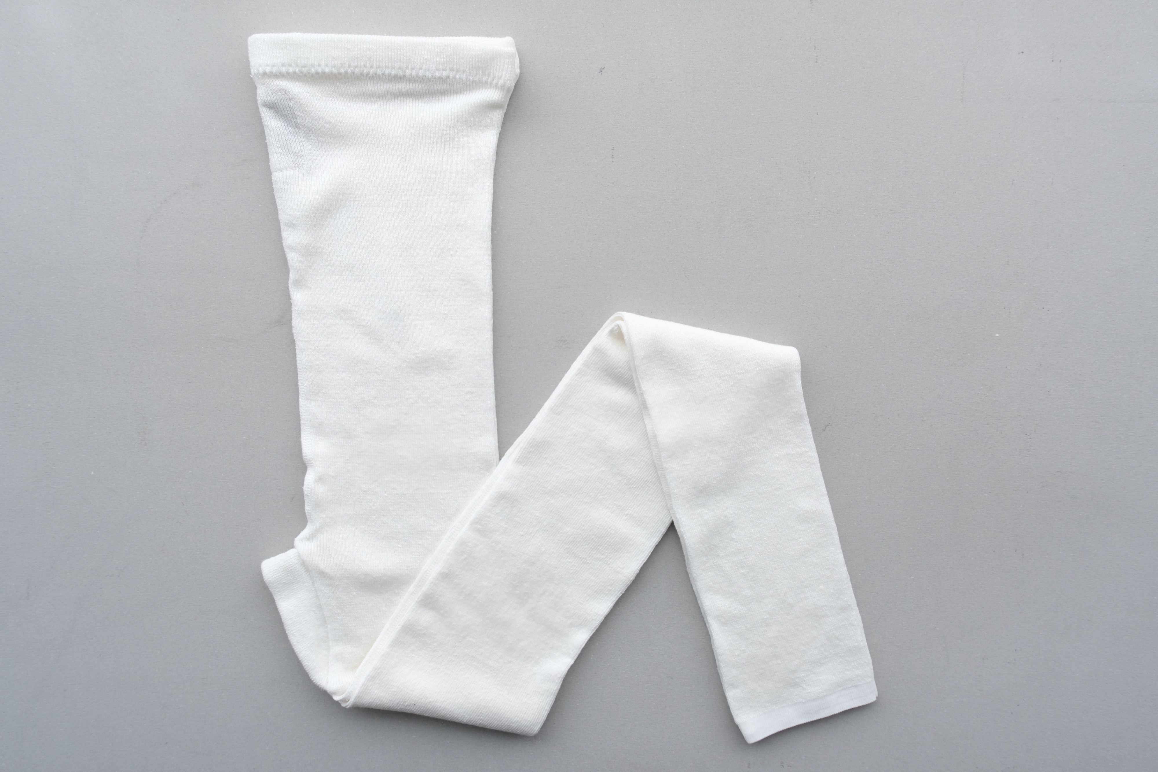 【再入荷】リネンニットレギンス マチ付き（オフ白）｜unisex 2 size