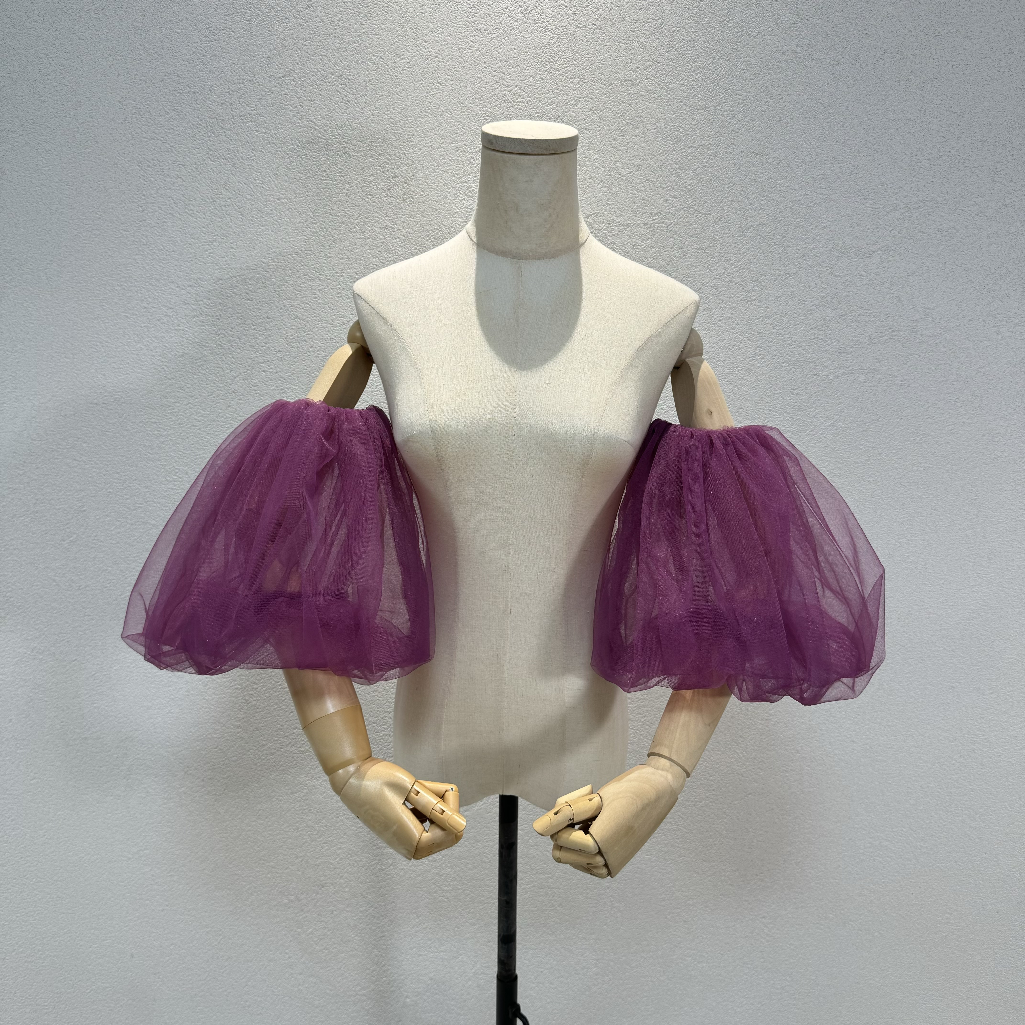 新色追加❢ソフトチュール　オーダーサイズ　オフショルダー付け袖　多層チュール　カラー変更可能薔薇のカラー　お呼ばれ披露宴 5,830円