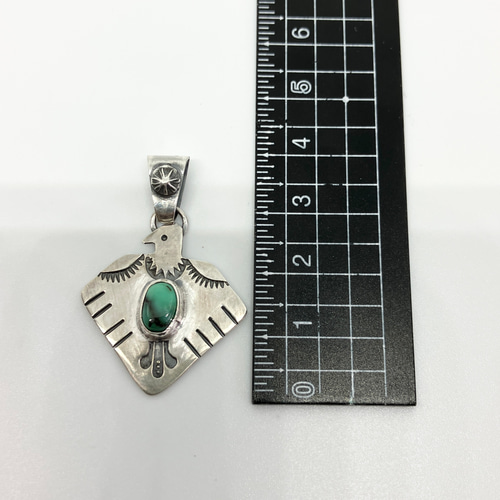 サンダーバード　フーベイ　ターコイズ　シルバーネックレス#インディアンジュエリー フーベイ ターコイズ スワティカ シルバー ネックレス