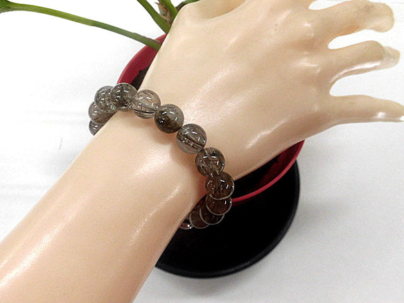 無着色の針ゴールドルチルブレスレット9-7