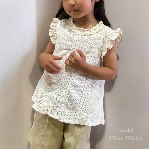 即日発送】ラスト一点！！120サイズ レースフリル 女の子 トップス