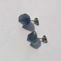 [其中之一] 螢石原石耳環礦物天然石金屬過敏相容配件 (No.2603) 第4張的照片