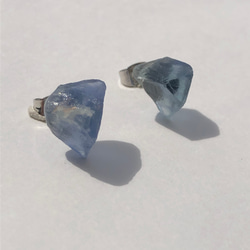 [其中之一] 螢石原石耳環礦物天然石金屬過敏相容配件 (No.2603) 第3張的照片