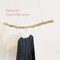 流木インテリア シンプルで真っすぐな大型流木のハンガーラック 北欧 衣装掛 ハンギング 吊り下げ ハンガーポール N29 5枚目の画像