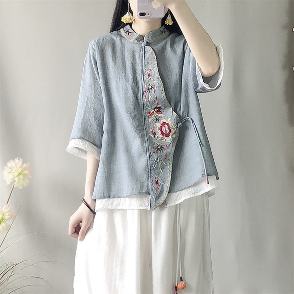綿麻刺繍レディースブラウス ブラウス Chice 通販 17810535
