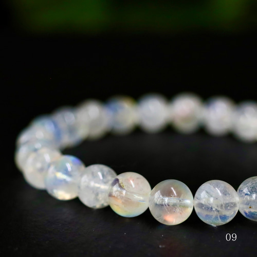 激レア 最高発色 最高品質 高透明 全玉 レインボー ムーンストーン 光  