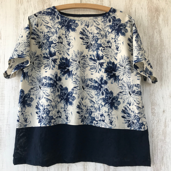 綿／麻シーチンク　花柄　ゆったり　ブラウス ブラウス 日本国内発送・最短翌日お届けの商品写真