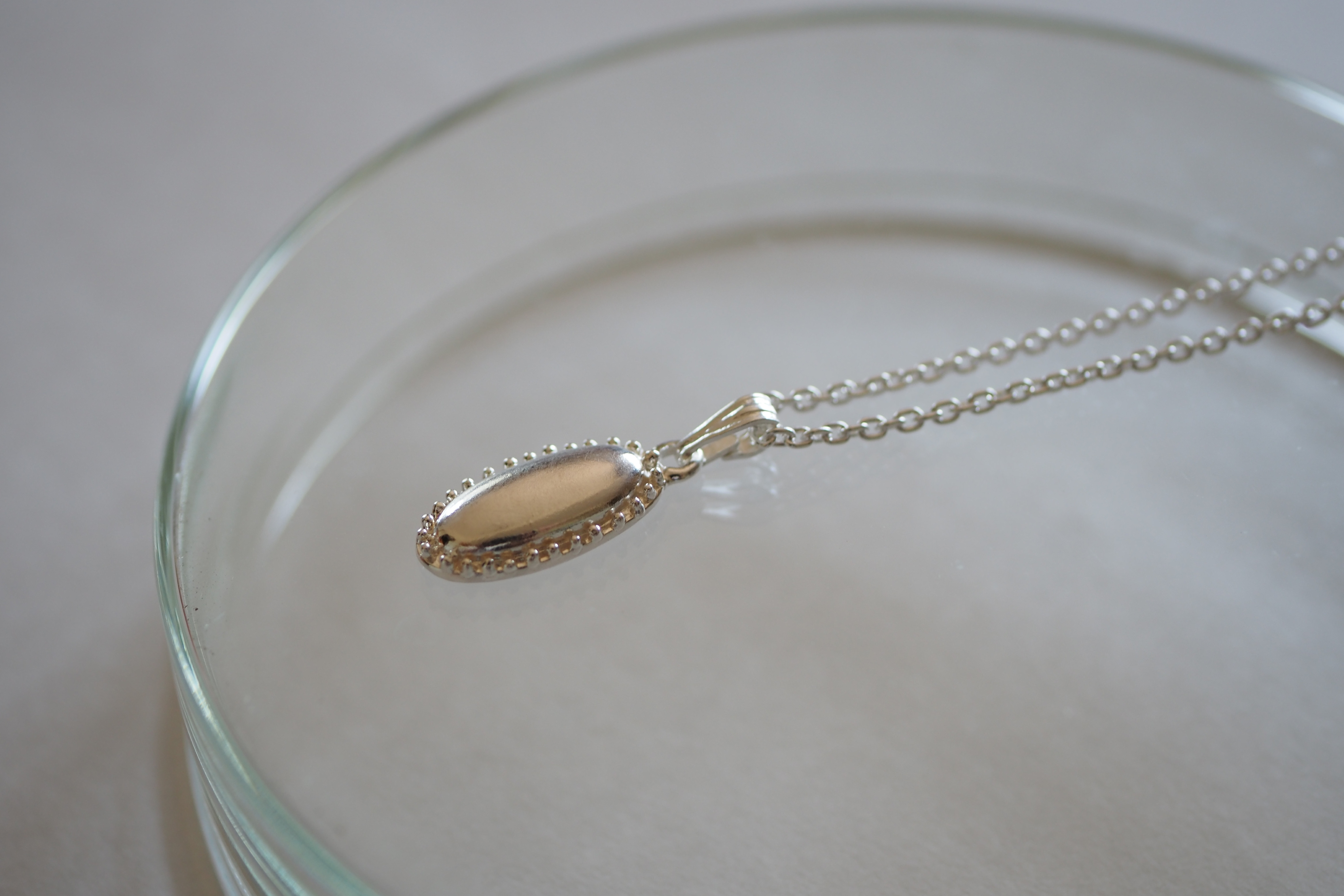 silver925　ロングカボションのネックレス